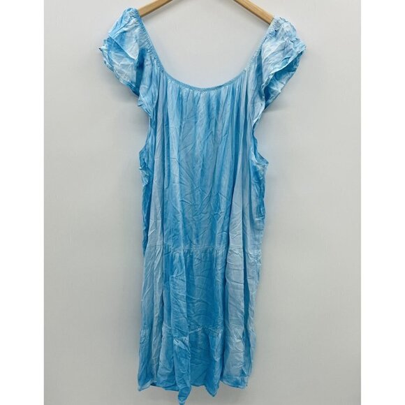 Raviya Womens Plus Size 3X Pigment-Wash Off-The-Shoulder Dress Swim Cover-Up $58 - Picture 4 of 7